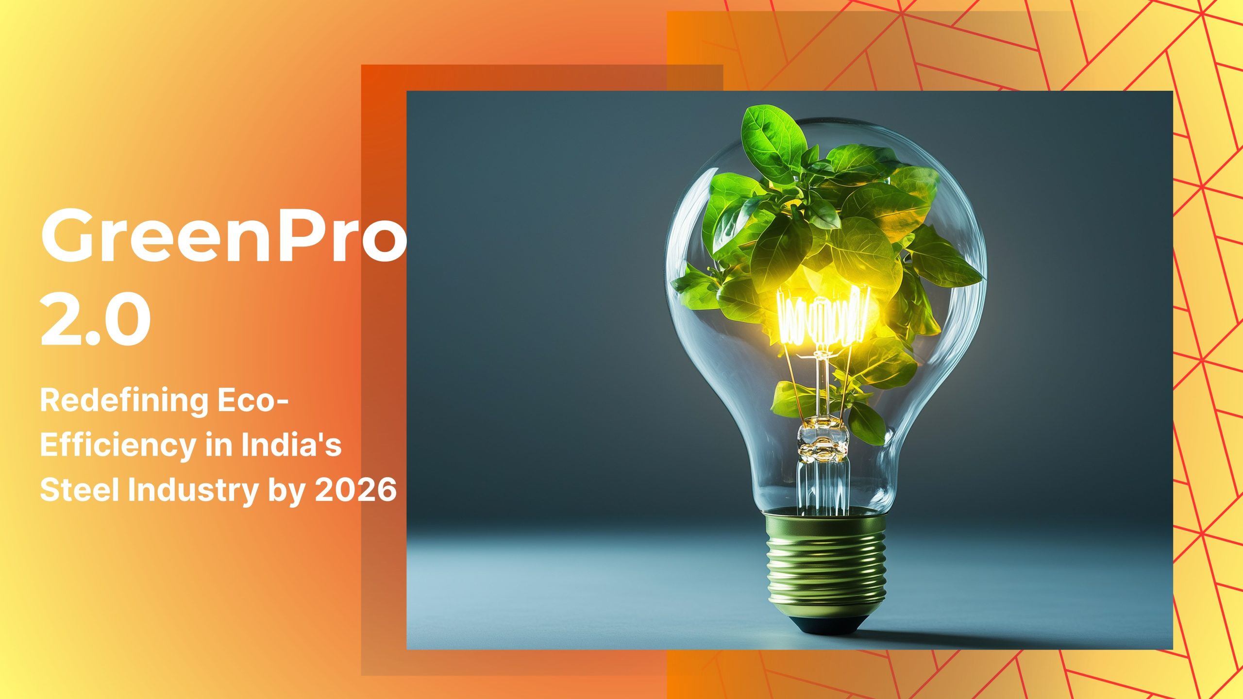 GreenPro 2.0 eco-efficiency banner showing India’s green steel taxonomy and sustainable TMT rebar certification by Shyam Steel